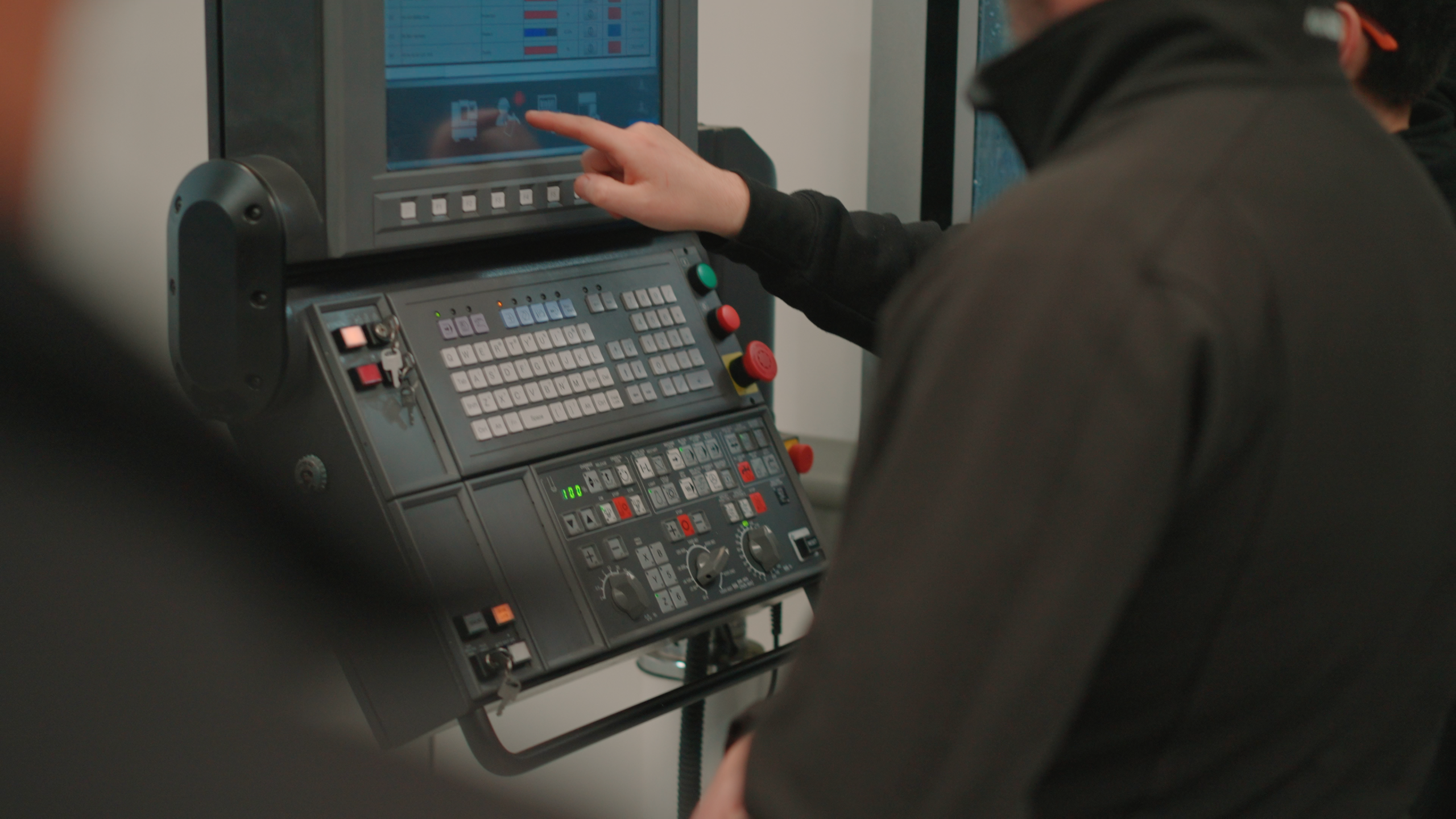 CNC machine control panel at Infinite Engineering Melbourne facility